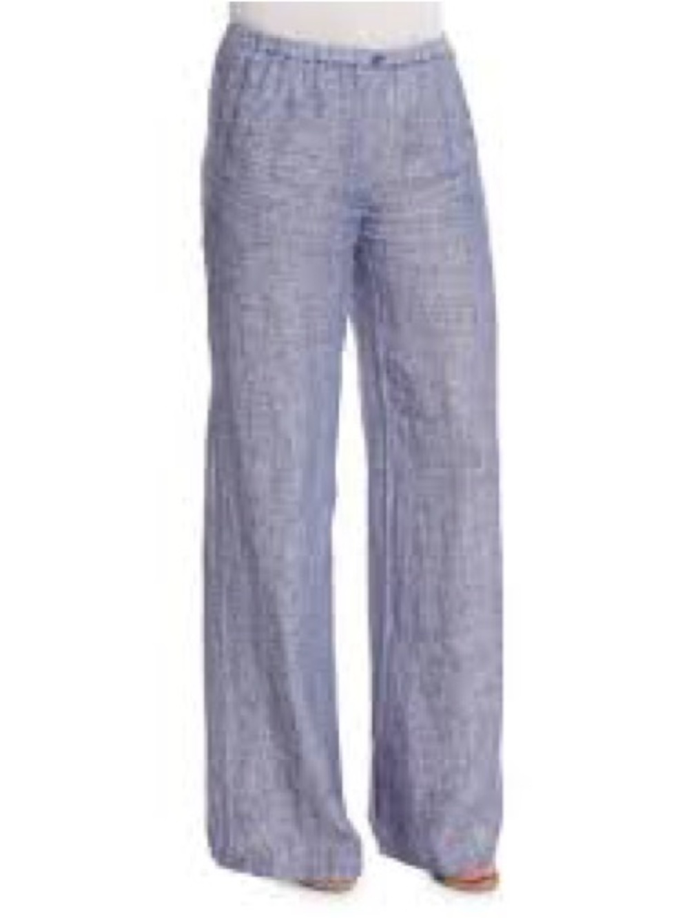 NIC+ZOE Dusty Blue Elastic-Waist Wide Leg Pants